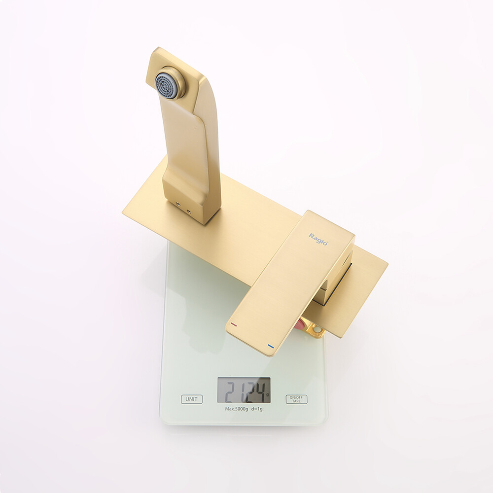 R01.11.03 Смеситель встраиваемый  для умывальника RAGLO (золотой сатин)