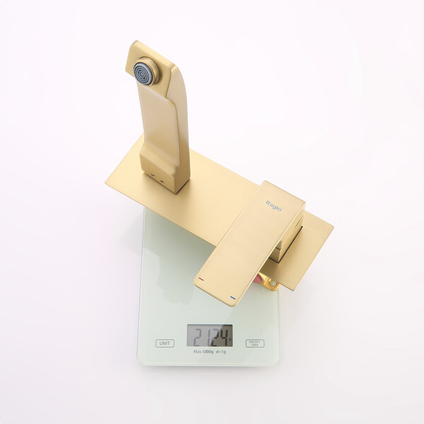 R01.11.03 Смеситель встраиваемый  для умывальника RAGLO (золотой сатин)