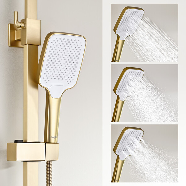 R01.24.03 Душевая система для ванны RAGLO (золотой сатин)