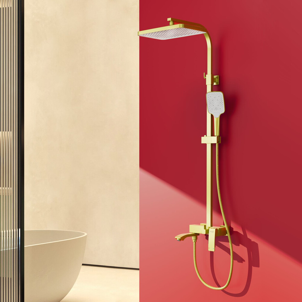 R01.24.03 Душевая система для ванны RAGLO (золотой сатин)