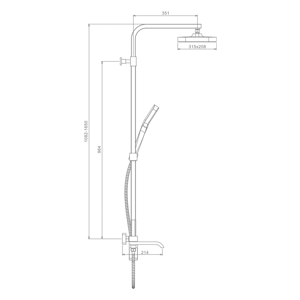 R01.30.09 Смеситель для ванны RAGLO (графит)