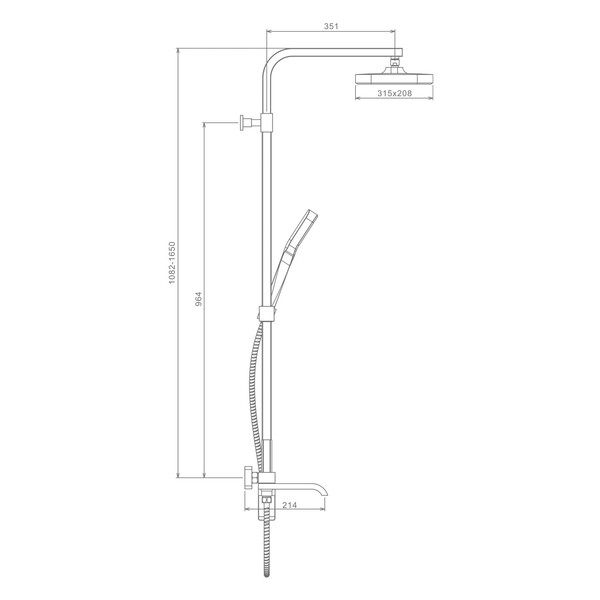 R01.30.09 Смеситель для ванны RAGLO (графит)