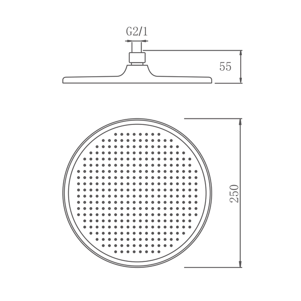R451.50 Тропический душ ∅250мм (хром)