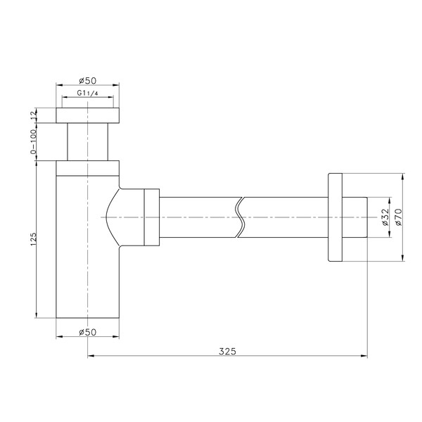 R600.20.03 Сифон для раковины (сатин золотой)