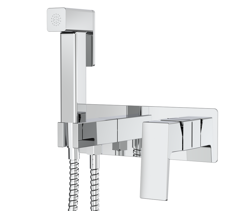 S01.52 Смеситель с гигиеническим душем встраиваемый SPLENKA (хром)