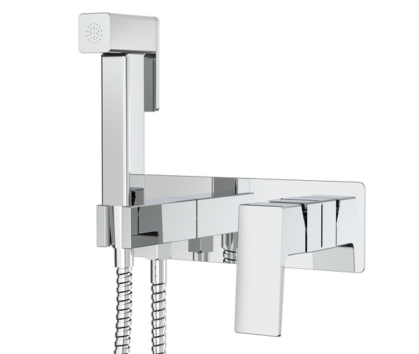 S01.52 Смеситель с гигиеническим душем встраиваемый SPLENKA (хром)