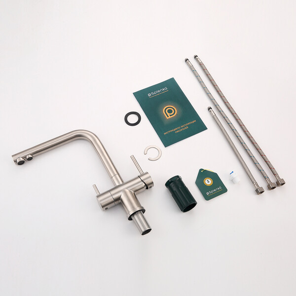 S70.61.05 Смеситель для кухни с подключением к фильтру питьевой воды SPLENKA (сатин)