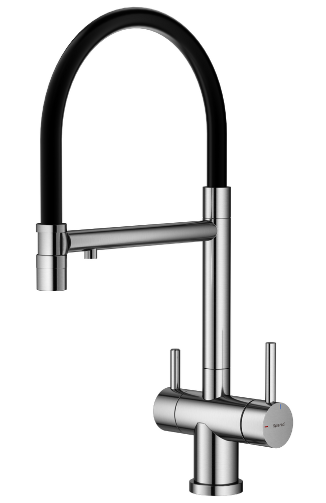 S70.63.05 Смеситель для кухни со съемным изливом на магните и подключением фильтра питьевой воды SPLENKA (сатин)