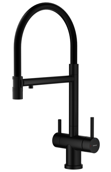 S70.63.06 Смеситель для кухни со съемным изливом на магните и подключением фильтра питьевой воды SPLENKA (черный)