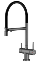 S70.63.09 Смеситель для кухни со съемным изливом на магните и подключением фильтра питьевой воды SPLENKA (графит)