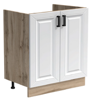 Тумба 80*60 цвет Белый/Дуб вотан (2 дверцы) фасад МДФ SANTREK HOME