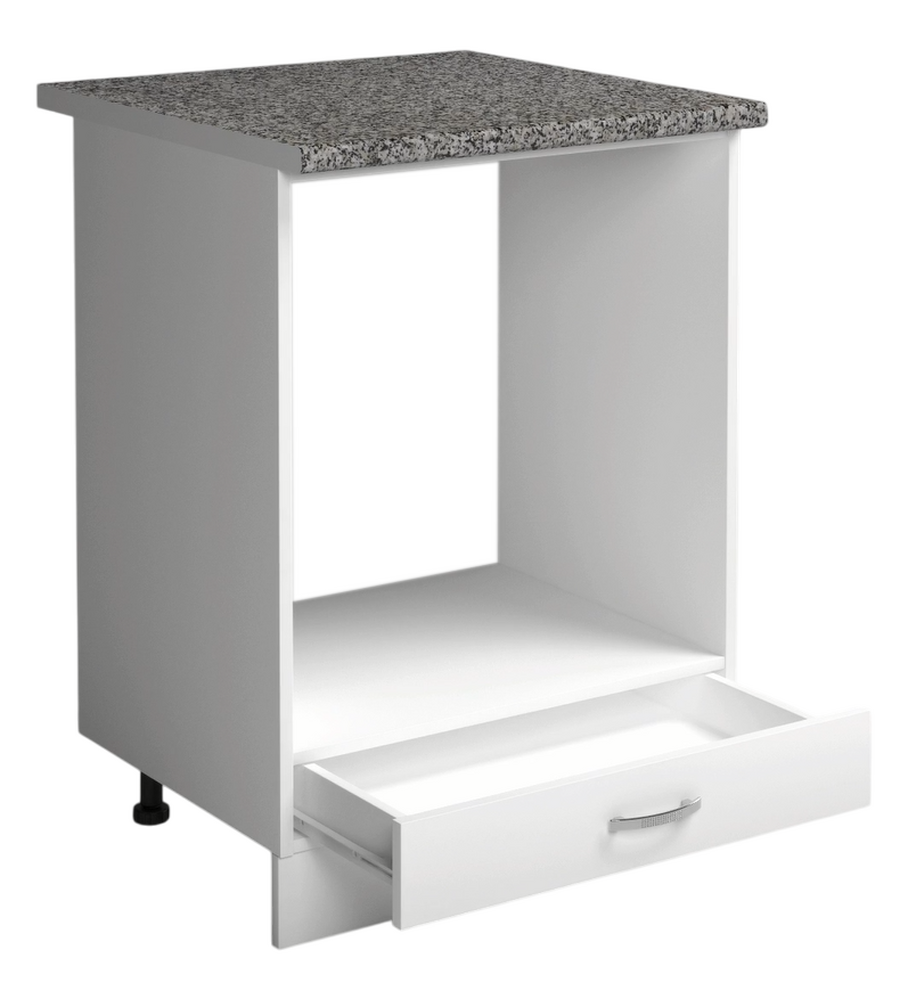 Рабочий стол под духовой шкаф 60 цвет Белый столешница Гранит SANTREK HOME (ЛДСП)