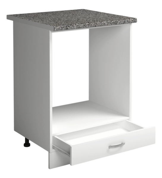 Рабочий стол под духовой шкаф 60 цвет Белый столешница Гранит SANTREK HOME (ЛДСП)