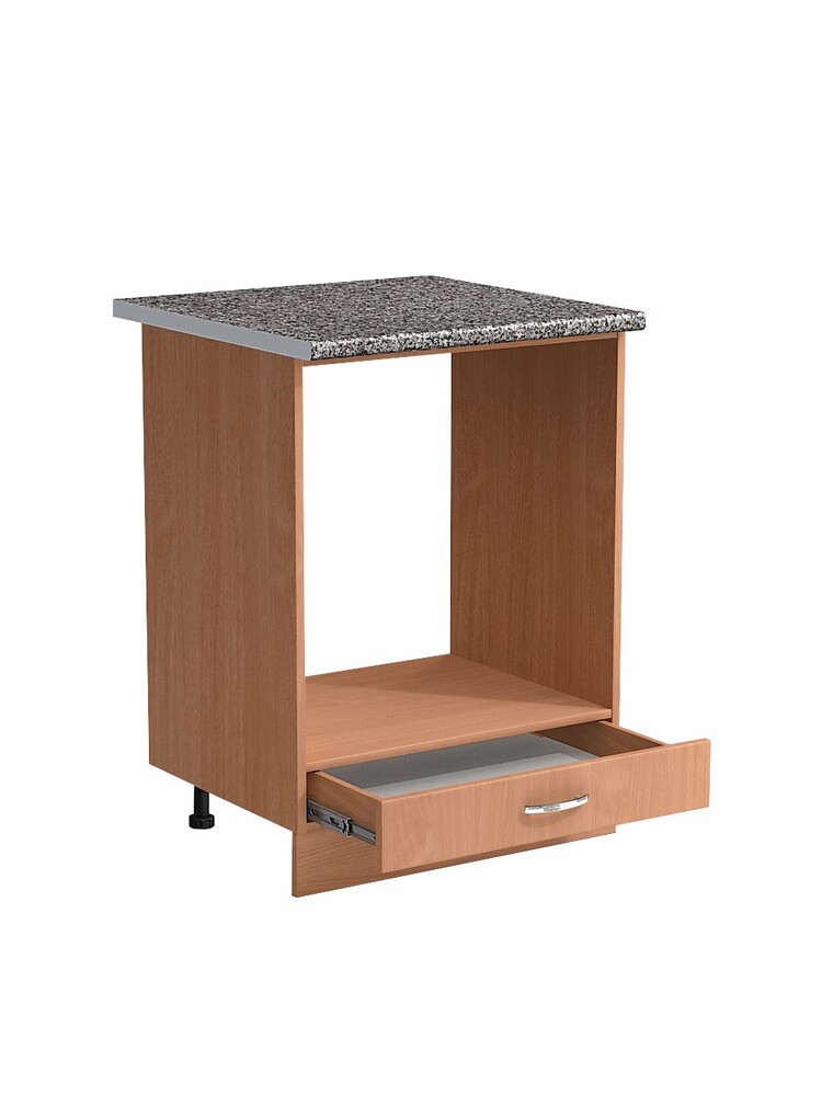 Рабочий стол под духовой шкаф 60 цвет Бук столешница гранит SANTREK HOME (ЛДСП)