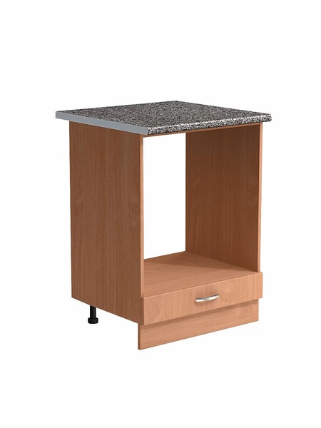 Рабочий стол под духовой шкаф 60 цвет Бук столешница гранит SANTREK HOME (ЛДСП)