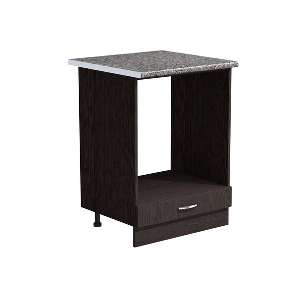 Рабочий стол под духовой шкаф 60 цвет Венге столешница Гранит SANTREK HOME (ЛДСП)