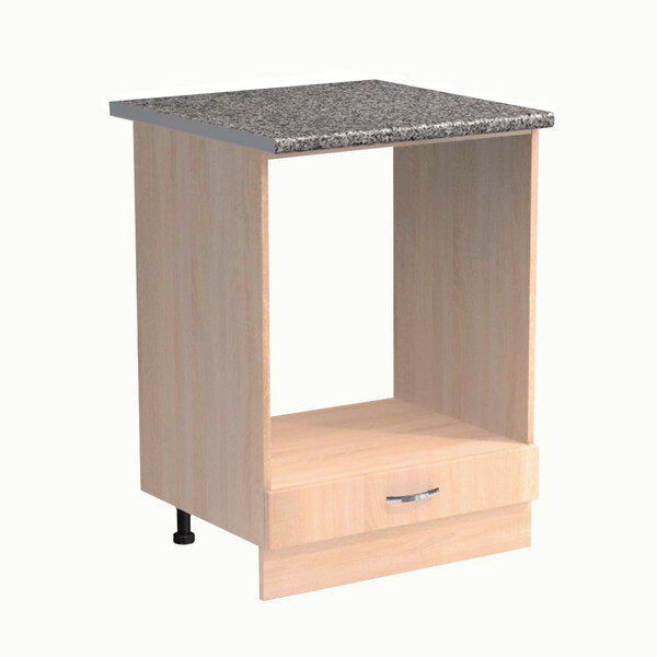 Рабочий стол под духовой шкаф 60 цвет Дуб млечный столешница гранит SANTREK HOME (ЛДСП)