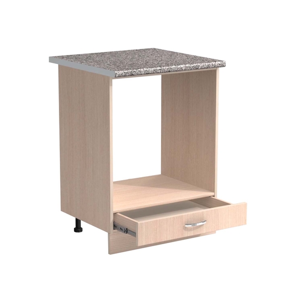 Рабочий стол под духовой шкаф 60 цвет Дуб млечный столешница гранит SANTREK HOME (ЛДСП)