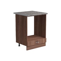 Рабочий стол под духовой шкаф 60 цвет Дуб темный столешница Гранит SANTREK HOME (ЛДСП)