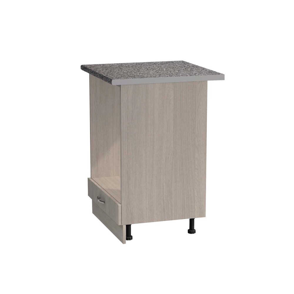 Рабочий стол под духовой шкаф 60 цвет Ясень шимо светлый столешница Гранит SANTREK HOME (ЛДСП)