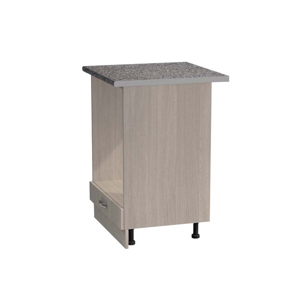 Рабочий стол под духовой шкаф 60 цвет Ясень шимо светлый столешница Гранит SANTREK HOME (ЛДСП)