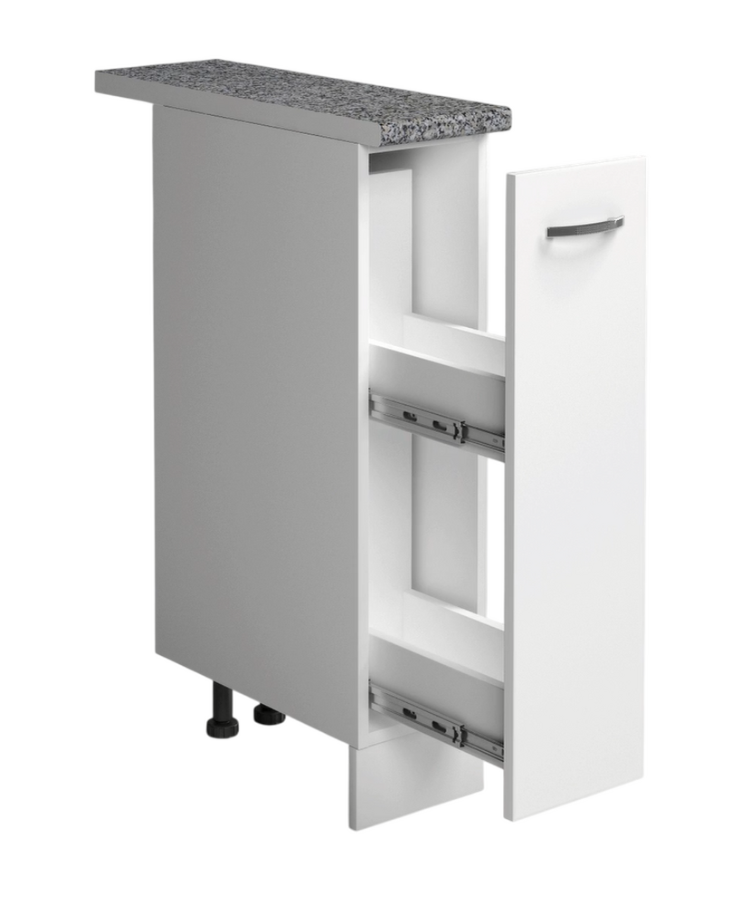 Бутылочница выдвижная 20 цвет Белый столешница Гранит SANTREK HOME (ЛДСП)