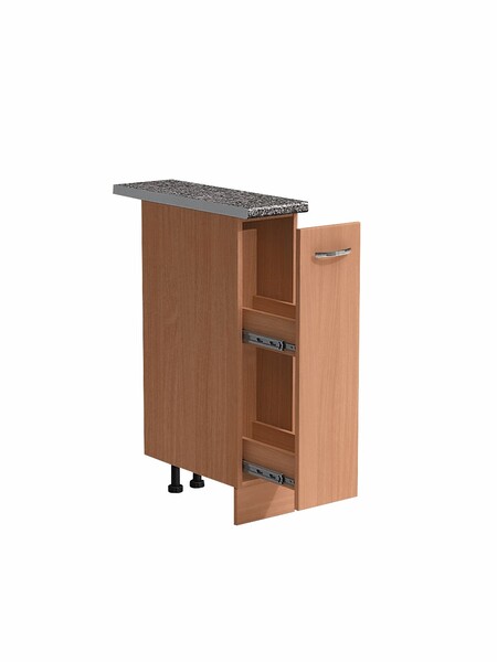 Бутылочница выдвижная 20 цвет Бук столешница Гранит SANTREK HOME (ЛДСП)