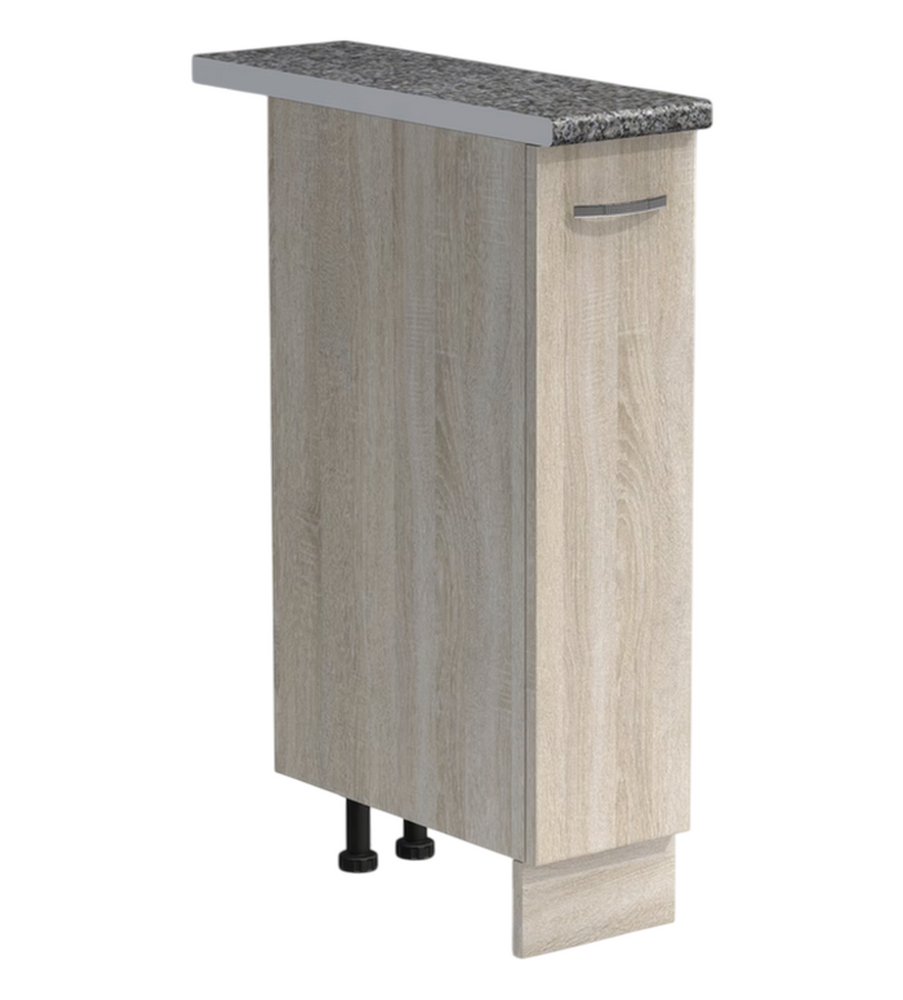 Бутылочница выдвижная 20 цвет Дуб сонома столешница Гранит SANTREK HOME (ЛДСП)