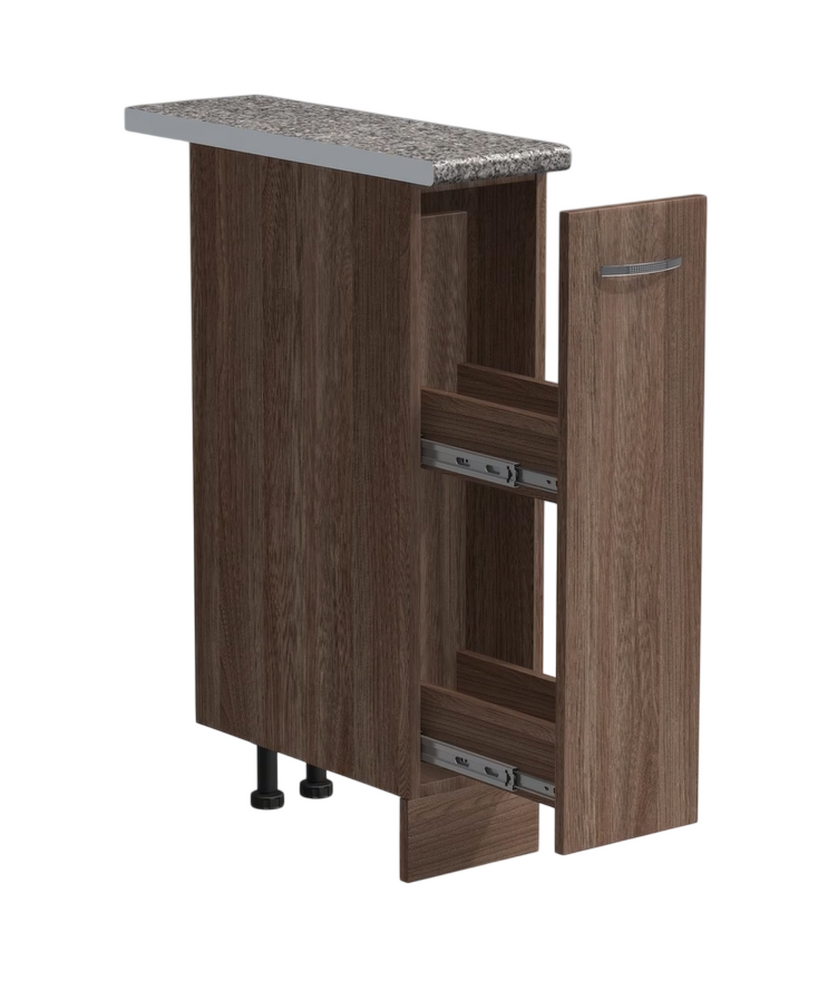 Бутылочница выдвижная 20 цвет Дуб темный столешница Гранит SANTREK HOME (ЛДСП)