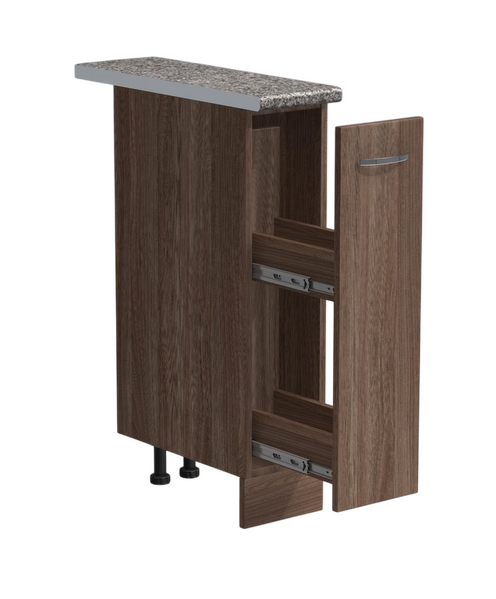 Бутылочница выдвижная 20 цвет Дуб темный столешница Гранит SANTREK HOME (ЛДСП)