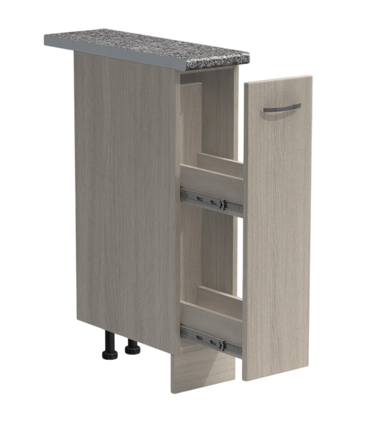 Бутылочница выдвижная 20 цвет Ясень шимо светлый столешница Гранит SANTREK HOME (ЛДСП)