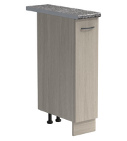 Бутылочница выдвижная 20 цвет Ясень шимо светлый столешница Гранит SANTREK HOME (ЛДСП)