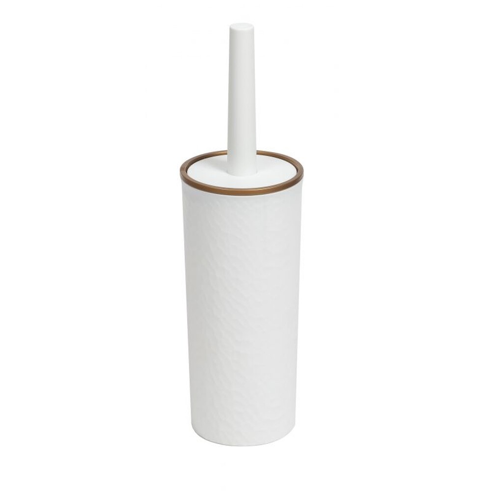 Набор для WC "Венеция" Ёрш + подставка (белый/бронза) 