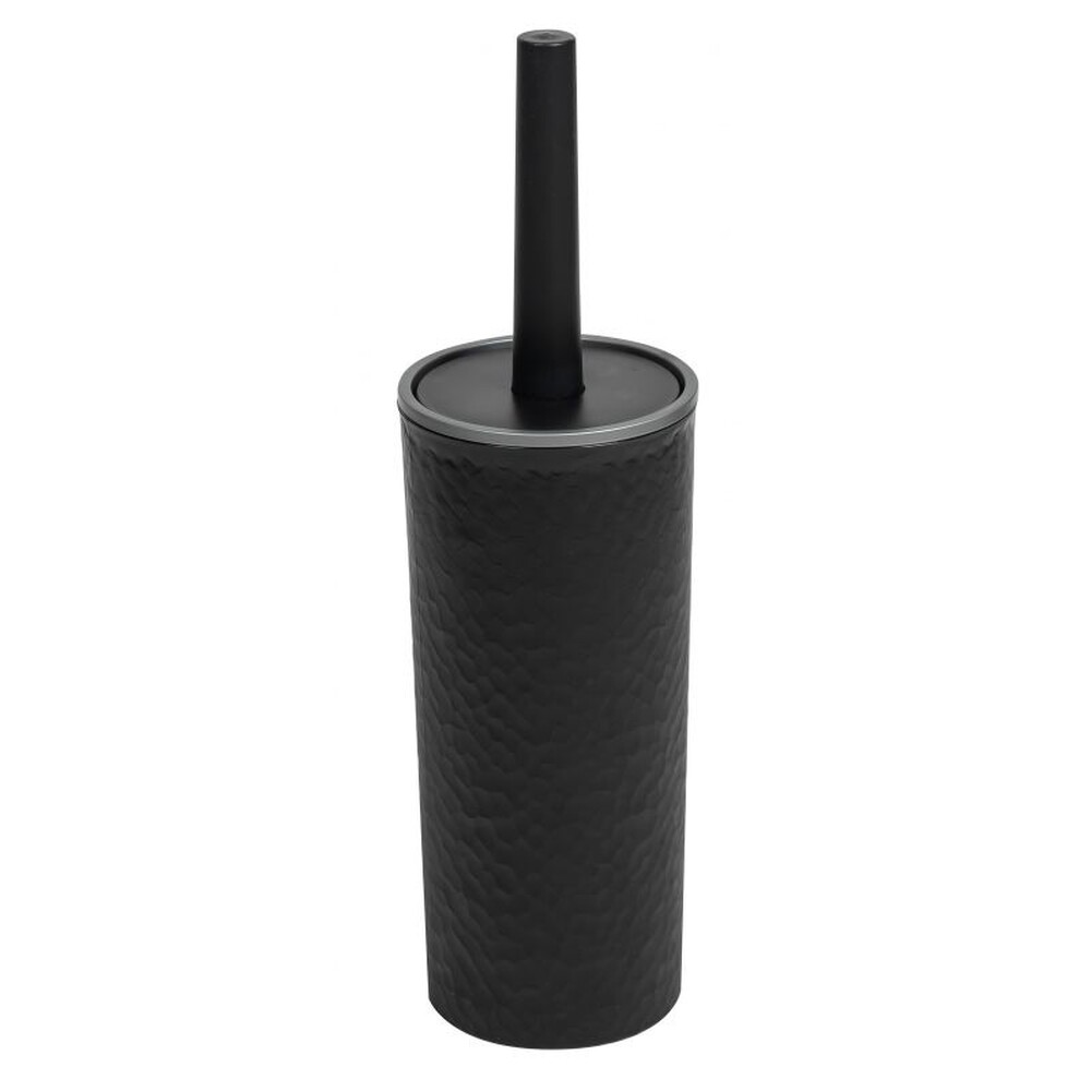 Набор для WC "Венеция" Ёрш + подставка (чёрный/серебро) 