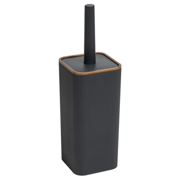 Набор для WC "РИФ" Ёрш + подставка (темно-серый/бронза)