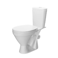 Унитаз-компакт Rosa "СТАНДАРТ ЭКОНОМ" Белый, антивсплеск, косой выпуск (г.Киров)