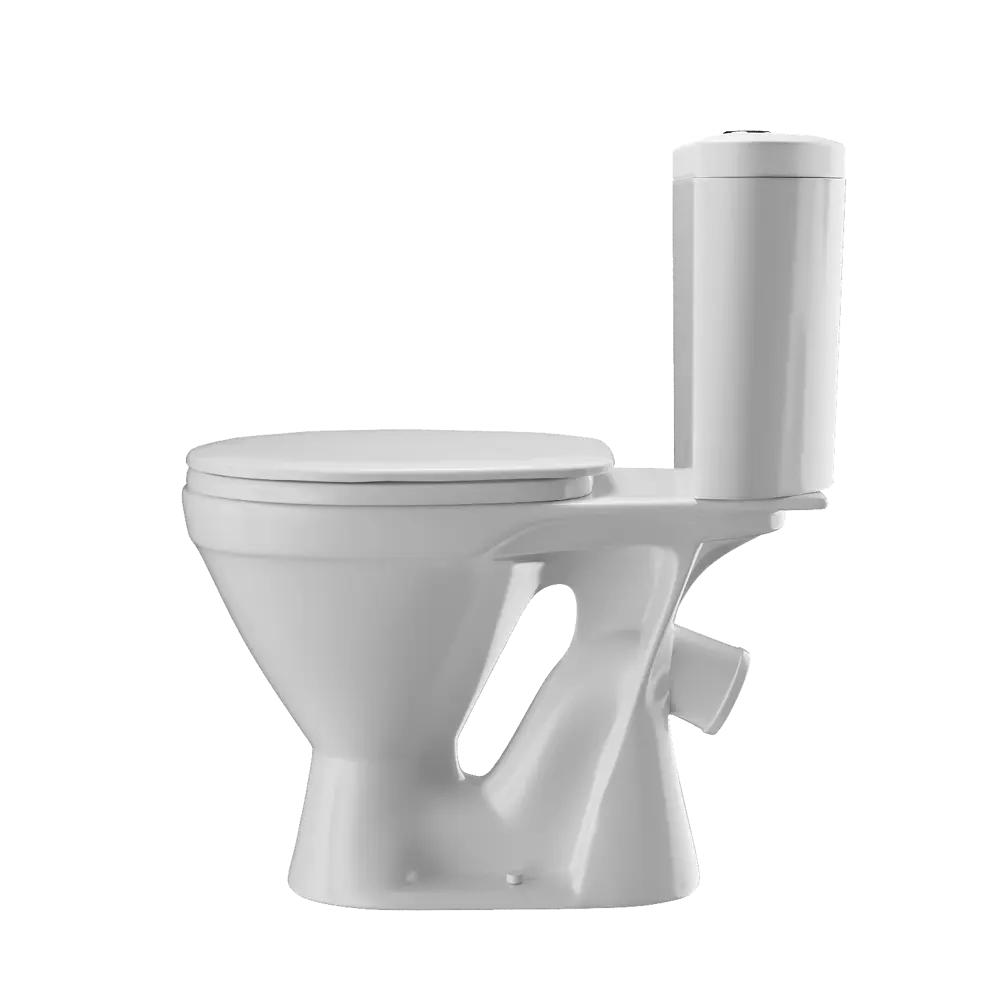 Унитаз-компакт Rosa "СТАНДАРТ ЭКОНОМ" Белый, антивсплеск, косой выпуск (г.Киров)