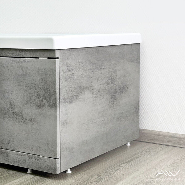 Экран под ванну МДФ торцевой 0,70 Rita/Slot Серый бетон Alavann 