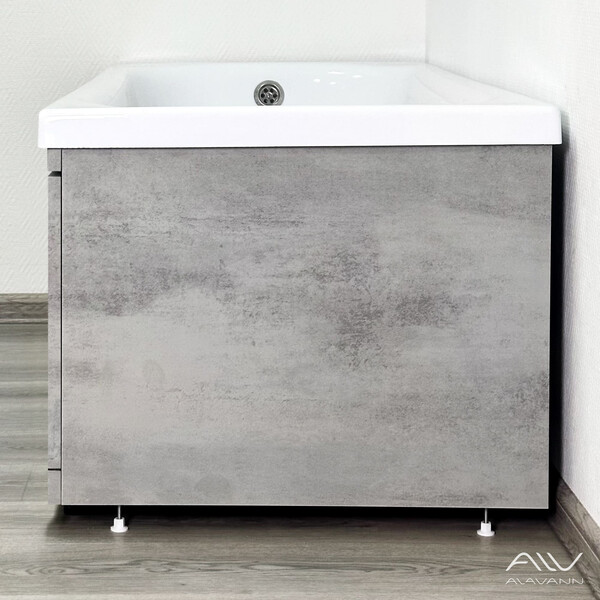 Экран под ванну МДФ торцевой 0,70 Rita/Slot Серый бетон Alavann 