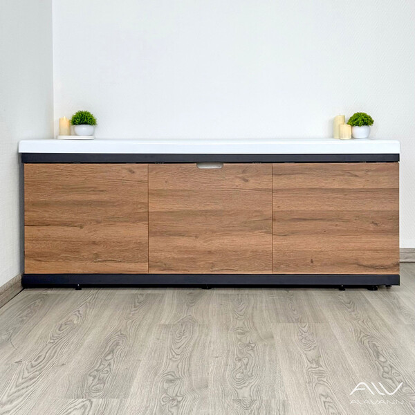 Экран под ванну 1,7 м МДФ Rita Black Дуб Alavann