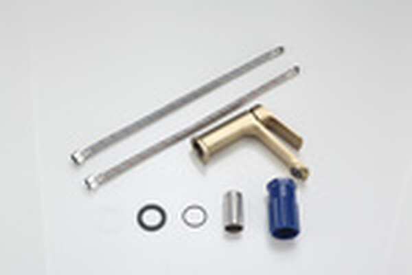 1086-3 Смеситель Тюльпан Frap. шар на гайке, (сатин золотой)