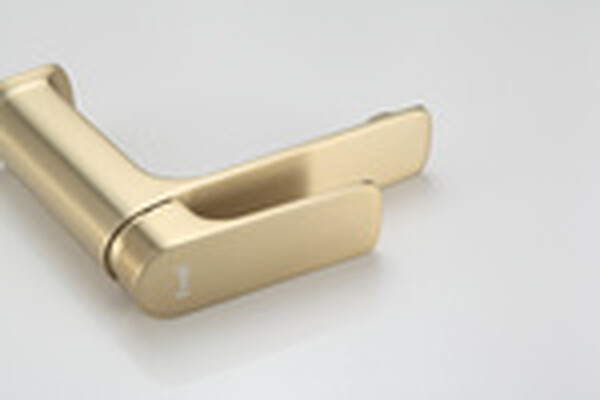 1086-3 Смеситель Тюльпан Frap. шар на гайке, (сатин золотой)