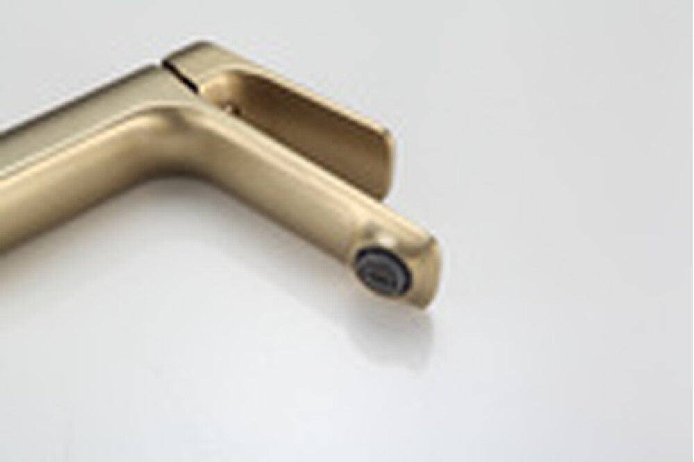 1086-3 Смеситель Тюльпан Frap. шар на гайке, (сатин золотой)