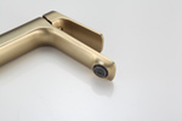 1086-3 Смеситель Тюльпан Frap. шар на гайке, (сатин золотой)