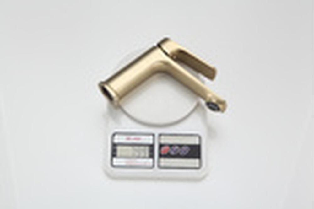 1086-3 Смеситель Тюльпан Frap. шар на гайке, (сатин золотой)