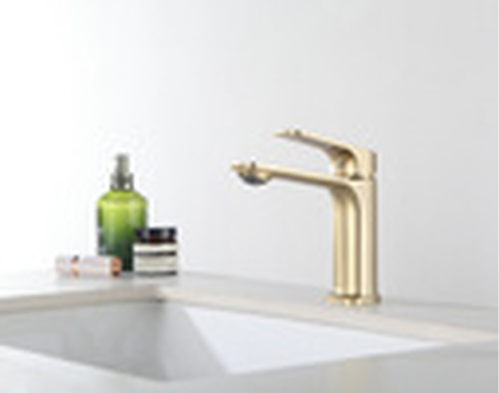 1086-3 Смеситель Тюльпан Frap. шар на гайке, (сатин золотой)