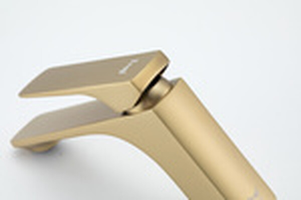 1087-3 Смеситель Тюльпан Frap. шар на гайке, (сатин золотой)