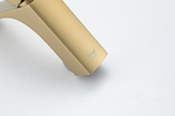 1087-3 Смеситель Тюльпан Frap. шар на гайке, (сатин золотой)