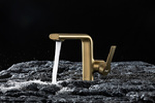 1088-3 Смеситель Тюльпан Frap. шар на гайке, (сатин золотой)