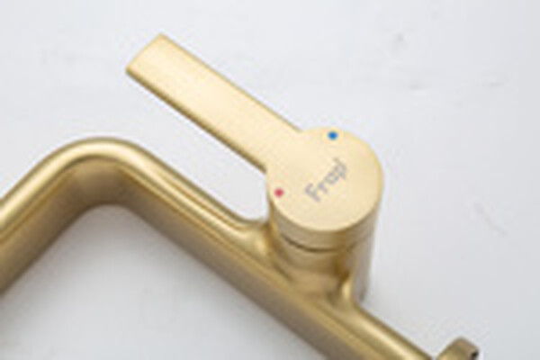 1088-3 Смеситель Тюльпан Frap. шар на гайке, (сатин золотой)